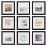 Ariane 9 cadres photo effet bois noir l.27 x H.27cm