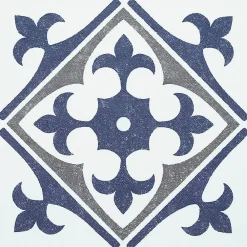D-C-Fix 6 dalles adhésive murales Wall Tiles Nadia effet carreaux de ciment bleu, gris, blanc L.15 x l.15cm* Sticker Et Adhésif Décoratif