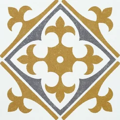 D-C-Fix 6 dalles adhésive murales Wall Tiles Nadia effet carreaux de ciment jaune, gris, blanc L.15 x l.15cm* Sticker Et Adhésif Décoratif