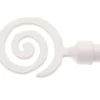 Sojam 1 ENSEMBLE EMBOUT SPIRALE - 1 BARRE ET 2 EMB ET 2 SUP 13-20CM - BLANC LAQUE - 120-210CM - DIAMETRE 20* Kit De Barre De Rideau