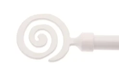 Sojam 1 ENSEMBLE EMBOUT SPIRALE - 1 BARRE ET 2 EMB ET 2 SUP 13-20CM - BLANC LAQUE - 120-210CM - DIAMETRE 20* Kit De Barre De Rideau