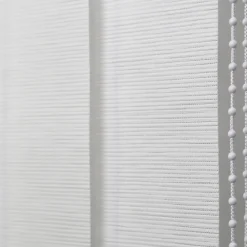 Clearance Madeco 5 lamelles verticales orientables 89mm pour store californien blanc paille sans chaînette H.260cm,