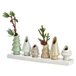 New Eden 6 Petits vases en forme de sapin