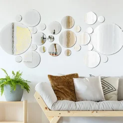 Ambiance Sticker 26 stickers miroirs ronds - Autocollants stickers adhésifs effet miroir* Sticker Et Adhésif Décoratif