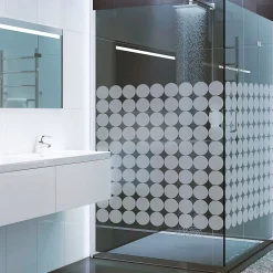 Hot Ambiance Sticker 50 stickers occultants ronds pour vitre et porte de douche 50 x 100 cm -50 stickers ronds 10X10 cm