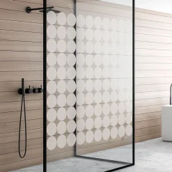 Hot Ambiance Sticker 50 stickers occultants ronds pour vitre et porte de douche 50 x 100 cm -50 stickers ronds 10X10 cm