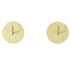 2 supports adhésifs tringle à rideau Nisis métal doré* Tringle À Rideau À Composer