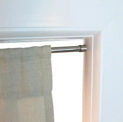 CDéco 2 Tringles à Rideaux, Sans Perçage, par Pression, Nickel, Extensible 50-80 cm* Kit De Barre De Rideau