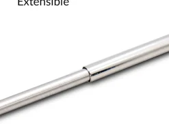 CDéco 2 Tringles à Rideaux, Sans Perçage, par Pression, Nickel, Extensible 50-80 cm* Kit De Barre De Rideau