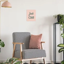 Sale Dada Art Affiche " Just chill " rose l.24 x l.30 cm