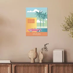 Dada Art Affiche " Miami " l.30 x H.40 cm* Affiche