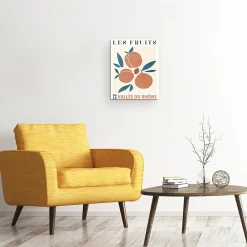 Online Dada Art Affiche Abricot fruits l.40 x H.50 cm orange et bleu