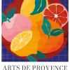 Best Dada Art Affiche agrumes " Art de Provence " multicouleurs l.30 x H.40 cm