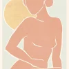 Clearance Dada Art Affiche art collection silhouettes rose pâle l.30 x l.40 cm