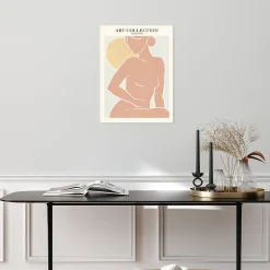Clearance Dada Art Affiche art collection silhouettes rose pâle l.30 x l.40 cm