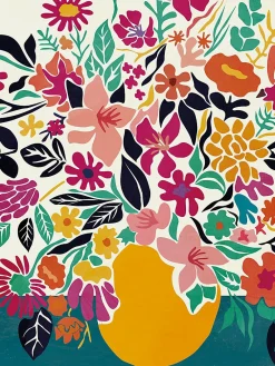 Online Dada Art Affiche bouquet de fleurs multicouleurs l.30 x H.40 cm