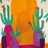 Dada Art Affiche cactus multicouleurs l.24 x H.30 cm