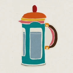 Dada Art Affiche cafetière multicouleurs l.30 x l.30 cm* Affiche