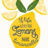 Dada Art Affiche citron jaune " Make limoncello " l.30 x H.40 cm* Affiche