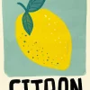 Online Dada Art Affiche citron jaune l.30 x H.40 cm