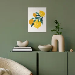 Outlet Dada Art Affiche citrons l.30 x H.40 cm jaune