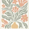 Dada Art Affiche collection 1977 fleurs pastel l.30 x l.40 cm* Affiche
