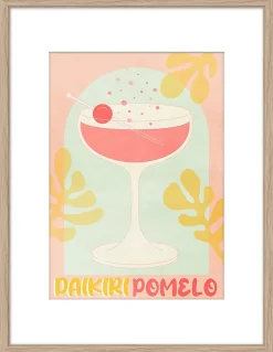 Sale Dada Art Affiche Daikiri rose l.24 x H.30 cm