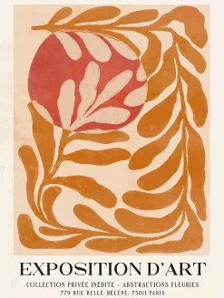 Outlet Dada Art Affiche Exhibition orange l.30 x H.40 cm