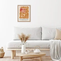 Outlet Dada Art Affiche Exhibition orange l.30 x H.40 cm