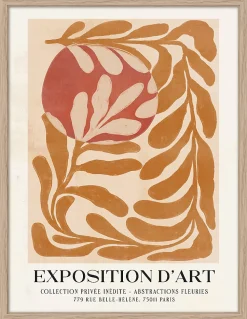 Outlet Dada Art Affiche Exhibition orange l.30 x H.40 cm