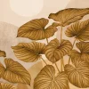 Best Dada Art Affiche feuilles ocre l.30 x H.40 cm