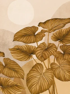 Best Dada Art Affiche feuilles ocre l.30 x H.40 cm