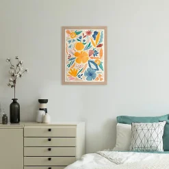 Online Dada Art Affiche Flowers multicouleur l.30 x H.40 cm