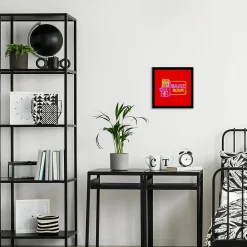 Outlet Dada Art Affiche Game Room rouge l.30 x H.30 cm
