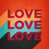 Online Dada Art Affiche Love sur fond rouge l.30 x l.40 cm