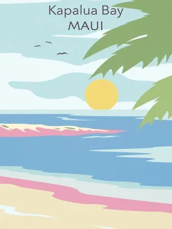 Sale Dada Art Affiche plage Kapalua Bay l.30 x l.40 cm