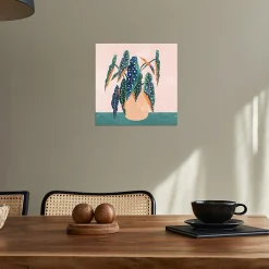 Online Dada Art Affiche plante bleue sur fond rose l.30 x l.40 cm