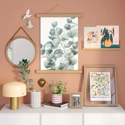 Online Dada Art Affiche plante bleue sur fond rose l.30 x l.40 cm
