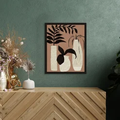 Clearance Dada Art Affiche poterie sur fond terracotta l.30 x l.40 cm