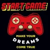 Outlet Dada Art Affiche Start Game rouge l.30 x H.30 cm