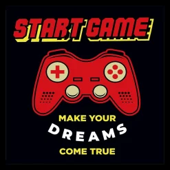 Outlet Dada Art Affiche Start Game rouge l.30 x H.30 cm