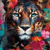 Sale Dada Art Affiche tigre multicouleurs l.60 x l.80 cm