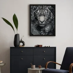Best Dada Art Affiche tigre noir et blanc l.40 x l.50 cm
