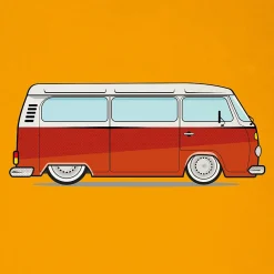 Clearance Dada Art Affiche van orange l.30 x l.30 cm