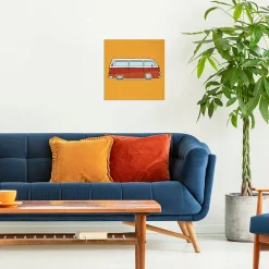 Clearance Dada Art Affiche van orange l.30 x l.30 cm