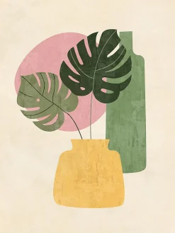 Online Dada Art Affiche vase jaune l.30 x H.40 cm