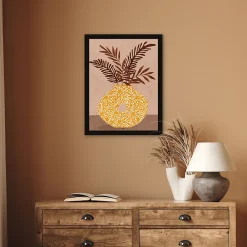 Best Dada Art Affiche vase ocre l.30 x H.40 cm