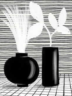 Online Dada Art Affiche vases noir L.40 x l.30 cm