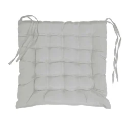 Best Douceur D'Intérieur Assise matelassée 40 x 40 cm Polyester Uni Essentiel Gris
