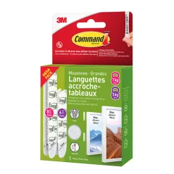 Outlet 3M Command Assortiment languette adhésive accroche-tableaux moyennes/grandes max 5/7kg
